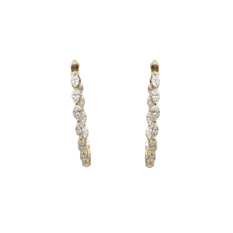 Diamond Hoop Earrings-Diamond Hoop Earrings DEODE05782