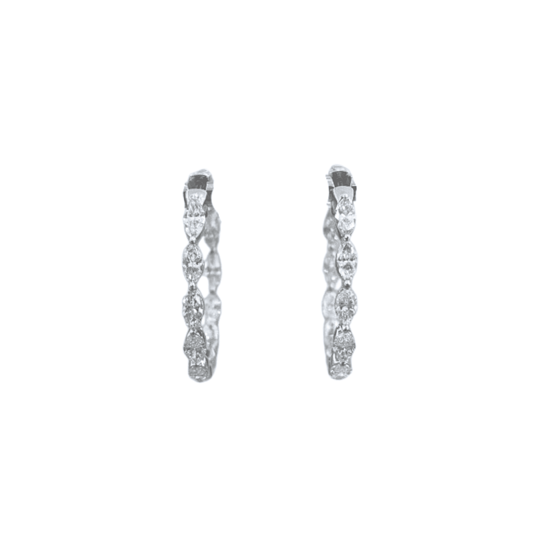 Diamond Hoop Earrings-Diamond Hoop Earrings DEODE05791