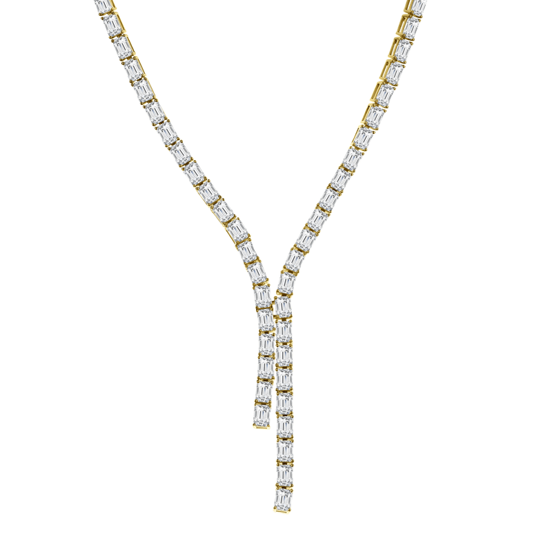 Diamond Lariat Necklace-Diamond Lariat Necklace DNODE00037
