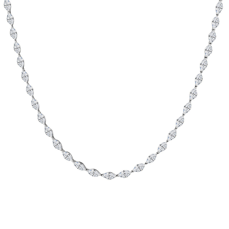 Diamond Marquise Necklace-Diamond Marquise Necklace - DNODE00073