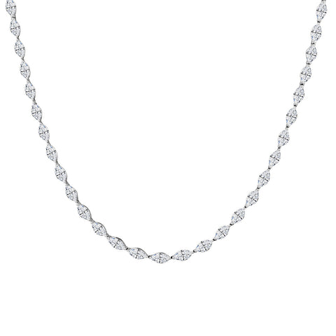 Diamond Marquise Necklace-Diamond Marquise Necklace - DNODE00073