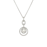 Diamond Necklace Setting with Chain-Diamond Necklace Setting with Chain - DMUJD00091