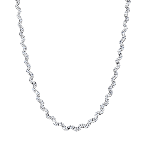Diamond Wave Necklace-Diamond Wave Necklace DNODE00091