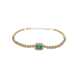 Emerald Diamond Bracelet-Emerald Diamond Bracelet - EBEDW00055