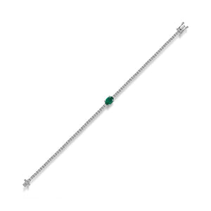 Emerald Diamond Bracelet-Emerald Diamond Bracelet - EBRTJ00037
