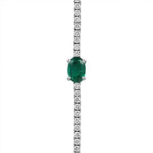 Emerald Diamond Bracelet-Emerald Diamond Bracelet - EBRTJ00037