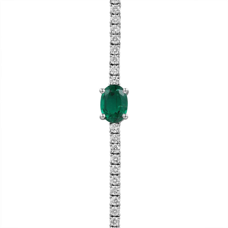 Emerald Diamond Bracelet-Emerald Diamond Bracelet - EBRTJ00037