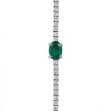 Emerald Diamond Bracelet-Emerald Diamond Bracelet - EBRTJ00037