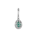 Emerald Diamond Drop Earrings-Emerald Diamond Drop Earrings - EERTJ00037