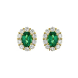 Emerald Diamond Earrings-Emerald Diamond Earrings - EERTJ00064
