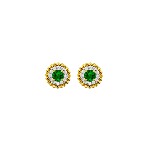 Emerald Diamond Earrings-Emerald Diamond Earrings EESPK00133
