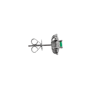 Emerald Diamond Earrings-Emerald Diamond Earrings - EREME027868