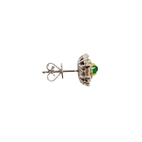 Emerald Diamond Earrings-Emerald Diamond Earrings - EREME028090