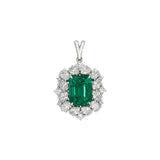 Emerald Diamond Necklace-Emerald Diamond Necklace - ENNEL00064