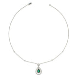 Emerald Diamond Necklace-Emerald Diamond Necklace - ENRTJ00109