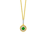 Emerald Diamond Necklace-Emerald Diamond Necklace - ENSPK00133