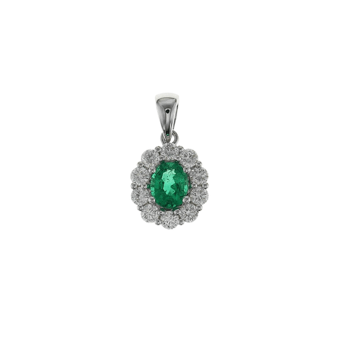 Emerald Diamond Pendant-Emerald Diamond Pendant - EPRTJ00064
