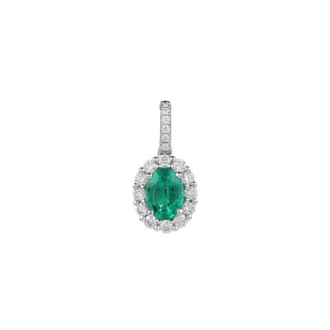 Emerald Diamond Pendant-Emerald Diamond Pendant - EPRTJ00073