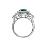 Emerald Diamond Ring-Emerald Diamond Ring - ERRTJ00046