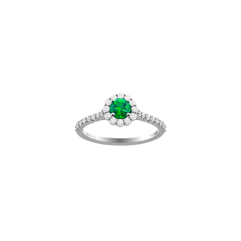 Emerald Diamond Ring-Emerald Diamond Ring ERSPK00109