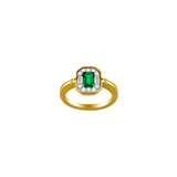 Emerald Diamond Ring-Emerald Diamond Ring - ERSPK00133