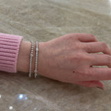 Five Diamond Heart Station Line Bracelet-Five Diamond Heart Station Line Bracelet - DBDRA01919