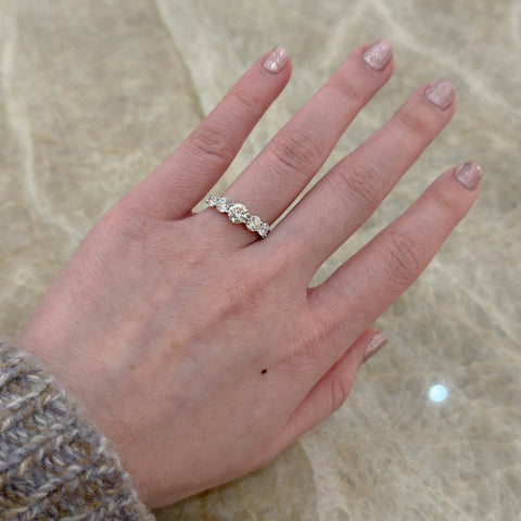 Five-Stone Platinum Diamond Band-Five - Stone Platinum Diamond Band - DRGUM00380