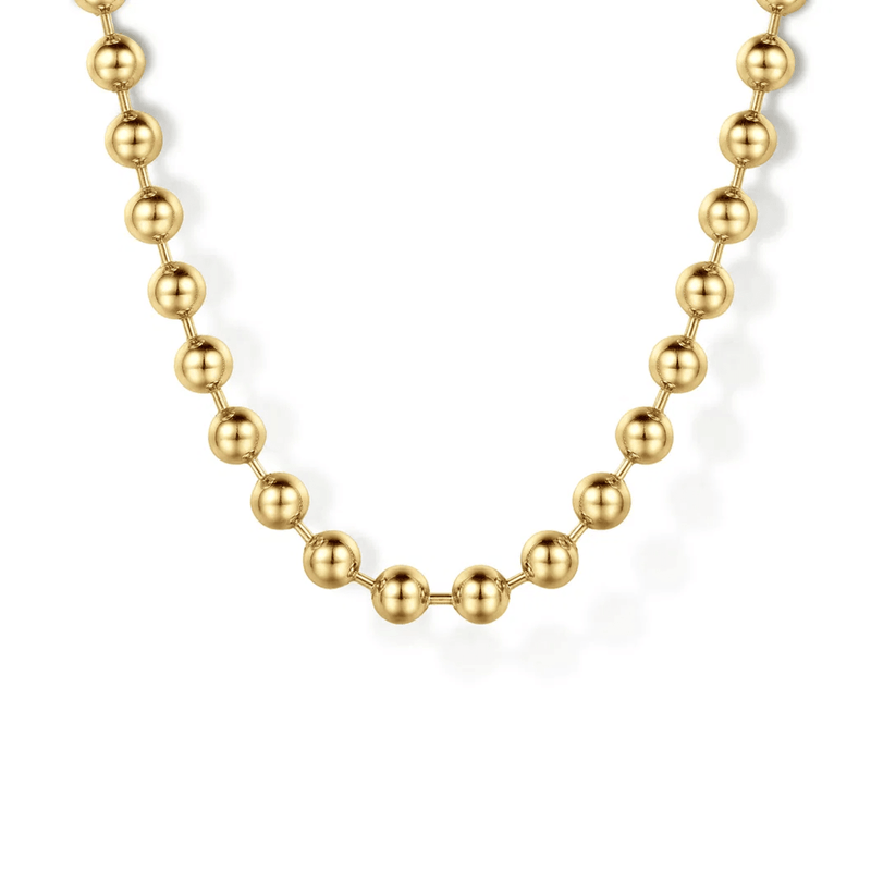 Gabriel & Co. 22 Inch 14K Yellow Gold 4mm Hollow Ball Chain Necklace-Gabriel & Co. 22 Inch 14K Yellow Gold 4mm Hollow Ball Chain Necklace NKM7155-22Y4JJJ