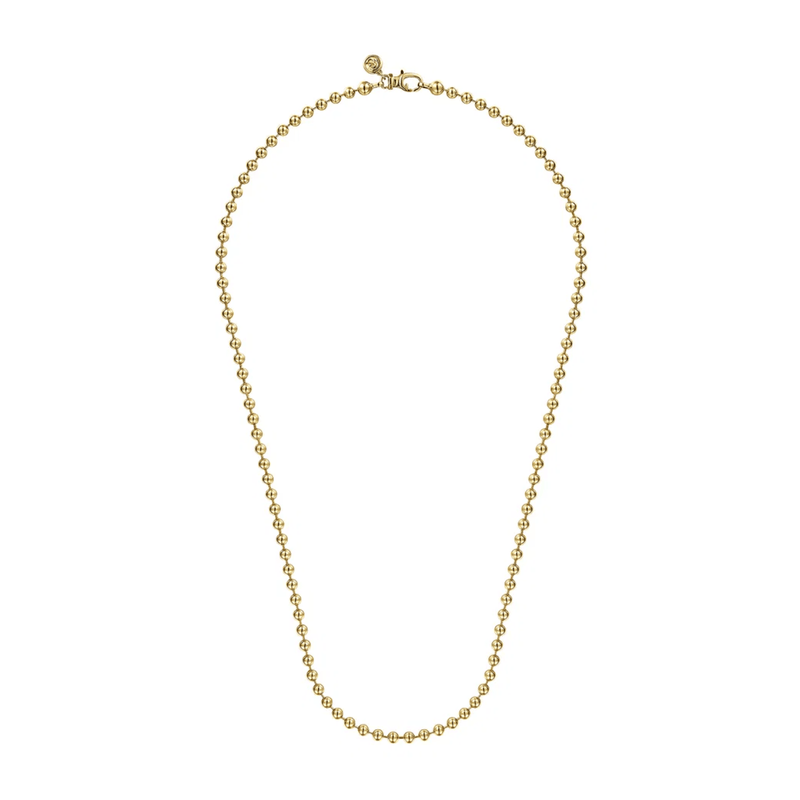 Gabriel & Co. 22 Inch 14K Yellow Gold 4mm Hollow Ball Chain Necklace-Gabriel & Co. 22 Inch 14K Yellow Gold 4mm Hollow Ball Chain Necklace NKM7155-22Y4JJJ