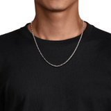 Gabriel & Co. 22 Inch 3mm 925 Sterling Silver Solid Figaro Chain Necklace-Gabriel & Co. 22 Inch 3mm 925 Sterling Silver Solid Figaro Chain Necklace NKM2157-22SVJJJ