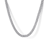 Gabriel & Co. 22 Inch 3mm 925 Sterling Silver Solid Men's Cuban Link Chain Necklace-Gabriel & Co. 22 Inch 3mm 925 Sterling Silver Solid Men's Cuban Link Chain Necklace NKM2077-22SVJJJ