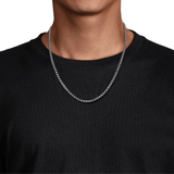 Gabriel & Co. 22 Inch 4mm 925 Sterling Silver Solid Men's Round Box Chain Necklace-Gabriel & Co. 22 Inch 4mm 925 Sterling Silver Solid Men's Round Box Chain Necklace NKM2141-22SVJJJ