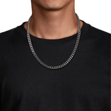 Gabriel & Co. 22 Inch 7mm 925 Sterling Silver Solid Men's Diamond Cut Cuban Link Necklace-Gabriel & Co. 22 Inch 7mm 925 Sterling Silver Solid Men's Diamond Cut Cuban Link Necklace NKM2075-22SVJJJ