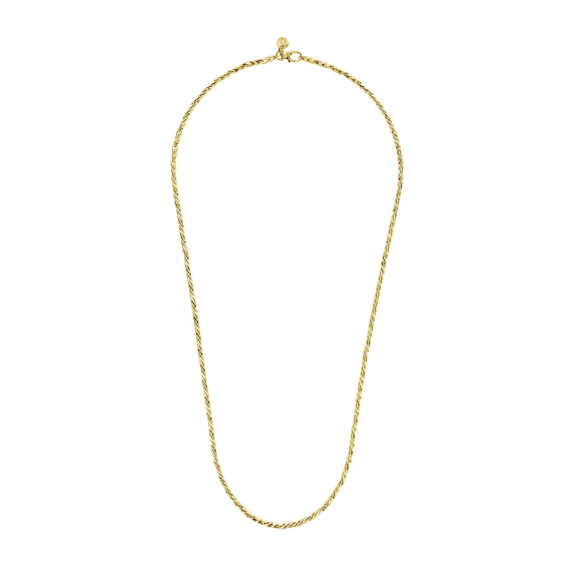 Gabriel & Co. 24 Inch 14K Yellow Gold Hollow Men's Link Chain Necklace-Gabriel & Co. 24 Inch 14K Yellow Gold Hollow Men's Link Chain Necklace NKM6767-24Y4JJJ