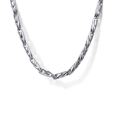 Gabriel & Co. 24 Inch 925 Sterling Silver Hollow Men's Link Chain Necklace-Gabriel & Co. 24 Inch 925 Sterling Silver Hollow Men's Link Chain Necklace NKM6767-24SVJJJ