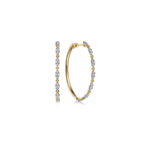 Gabriel & Co. 40mm Diamond Station Intricate Hoop Earrings-Gabriel & Co. 40mm Diamond Station Intricate Hoop Earrings - EG14721Y45JJ