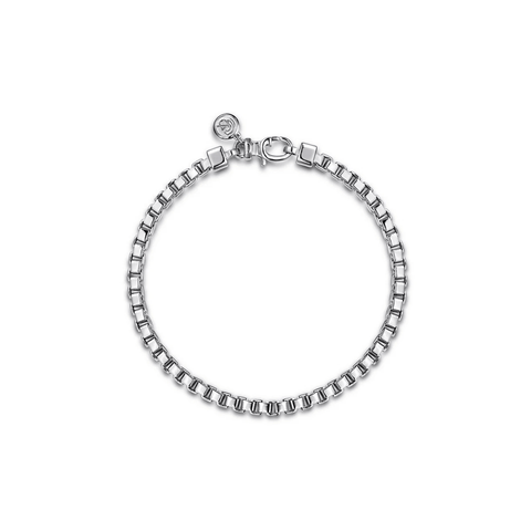 Gabriel & Co. 5mm 925 Sterling Silver Solid Mens Box Chain Bracelet-Gabriel & Co. 5mm 925 Sterling Silver Solid Mens Box Chain Bracelet TBM2078SVJJJ