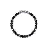 Gabriel & Co. 925 Sterling Silver and 6mm Black Titanium Bead Men's Bracelet-Gabriel & Co. 925 Sterling Silver and 6mm Black Titanium Bead Men's Bracelet TBM2194TISVJJJ