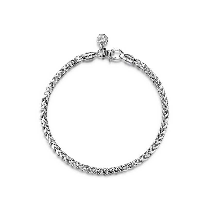 Gabriel & Co. 925 Sterling Silver Men's Wheat Chain Bracelet-Gabriel & Co. 925 Sterling Silver Men's Wheat Chain Bracelet TBM4807-9SVJJJ