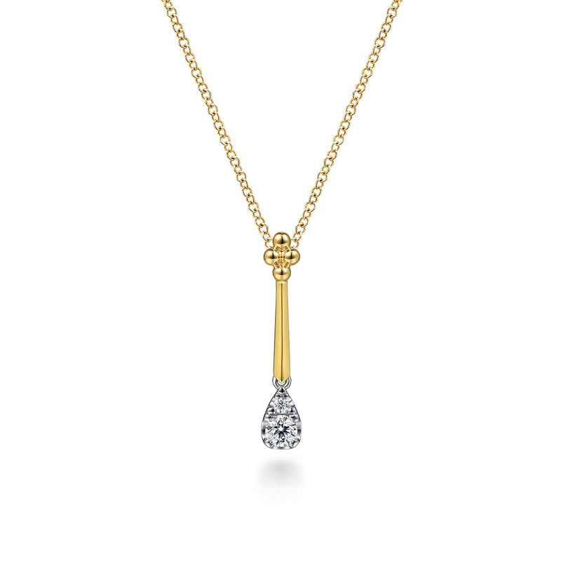 Gabriel & Co. Bujukan and Diamond Teardrop Pendant Necklace-Gabriel & Co. Bujukan and Diamond Teardrop Pendant Necklace - NK8001M45JJ
