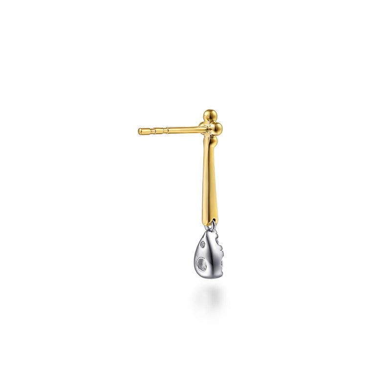 Gabriel & Co. Bujukan and Diamond Teardrop Stud Drop Earrings-Gabriel & Co. Bujukan and Diamond Teardrop Stud Drop Earrings - EG15503M45JJ