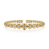 Gabriel & Co. Bujukan and Graduating Diamond Bangle Bracelet with Lock-Gabriel & Co. Bujukan and Graduating Diamond Split Bangle Bracelet - BG5124 - 62Y45JJ