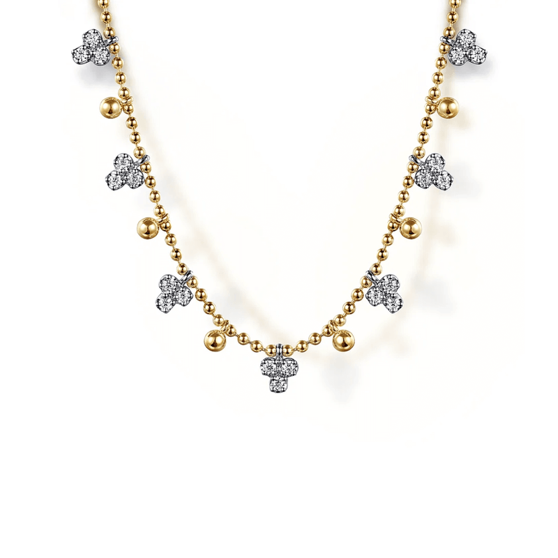 Gabriel & Co. Bujukan Beads and Diamond Droplet Necklace-Gabriel & Co. Bujukan Beads and Diamond Droplet Necklace - NK7793M45JJ
