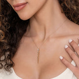 Gabriel & Co. Bujukan Bullet and Diamond Drop Necklace-Gabriel & Co. Bujukan Bullet and Diamond Drop Necklace - NK8085M45JJ