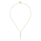 Gabriel & Co. Bujukan Bullet and Diamond Drop Necklace-Gabriel & Co. Bujukan Bullet and Diamond Drop Necklace - NK8085M45JJ