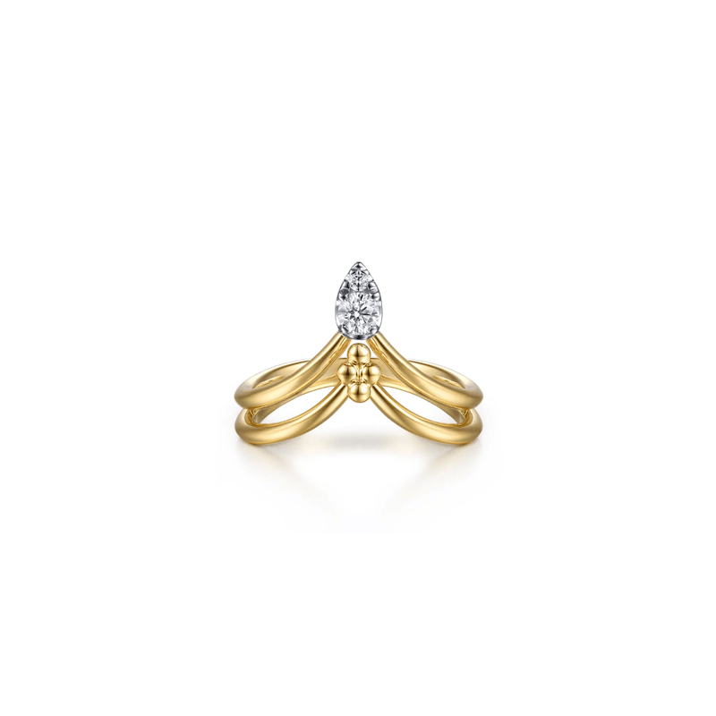 Gabriel & Co. Bujukan Clover Diamond Chevron Ring-Gabriel & Co. Bujukan Clover Diamond Chevron Ring LR52927M45JJ