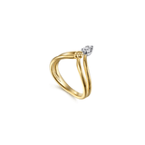 Gabriel & Co. Bujukan Clover Diamond Chevron Ring-Gabriel & Co. Bujukan Clover Diamond Chevron Ring LR52927M45JJ