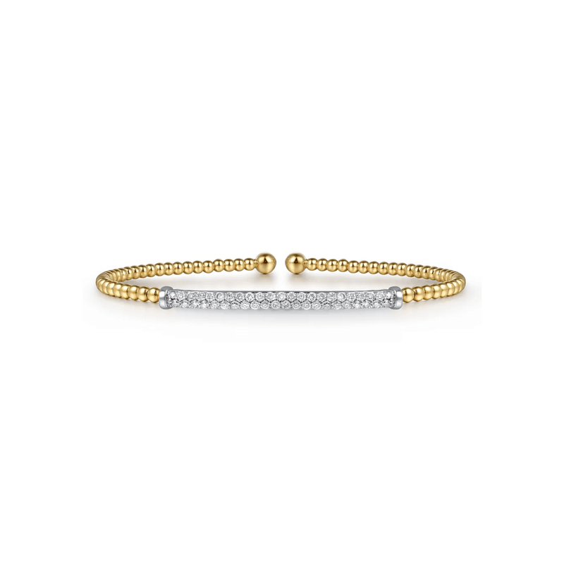 Gabriel & Co. Bujukan Diamond Bar Split Bangle with Lock-Gabriel & Co. Bujukan Diamond Bar Split Bangle BG4262-62Y45JJ