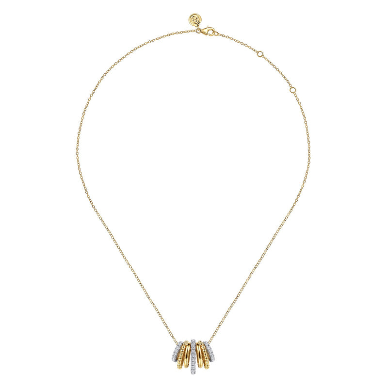 Gabriel & Co. Bujukan Diamond Multi Row Pendant Necklace-Gabriel & Co. Bujukan Diamond Multi Row Pendant Necklace - NK7962M45JJ