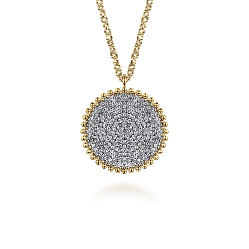 Gabriel & Co. Bujukan Diamond Pave Medallion Pendant Necklace-Gabriel & Co. Bujukan Diamond Pave Medallion Pendant Necklace - NK7707Y45JJ